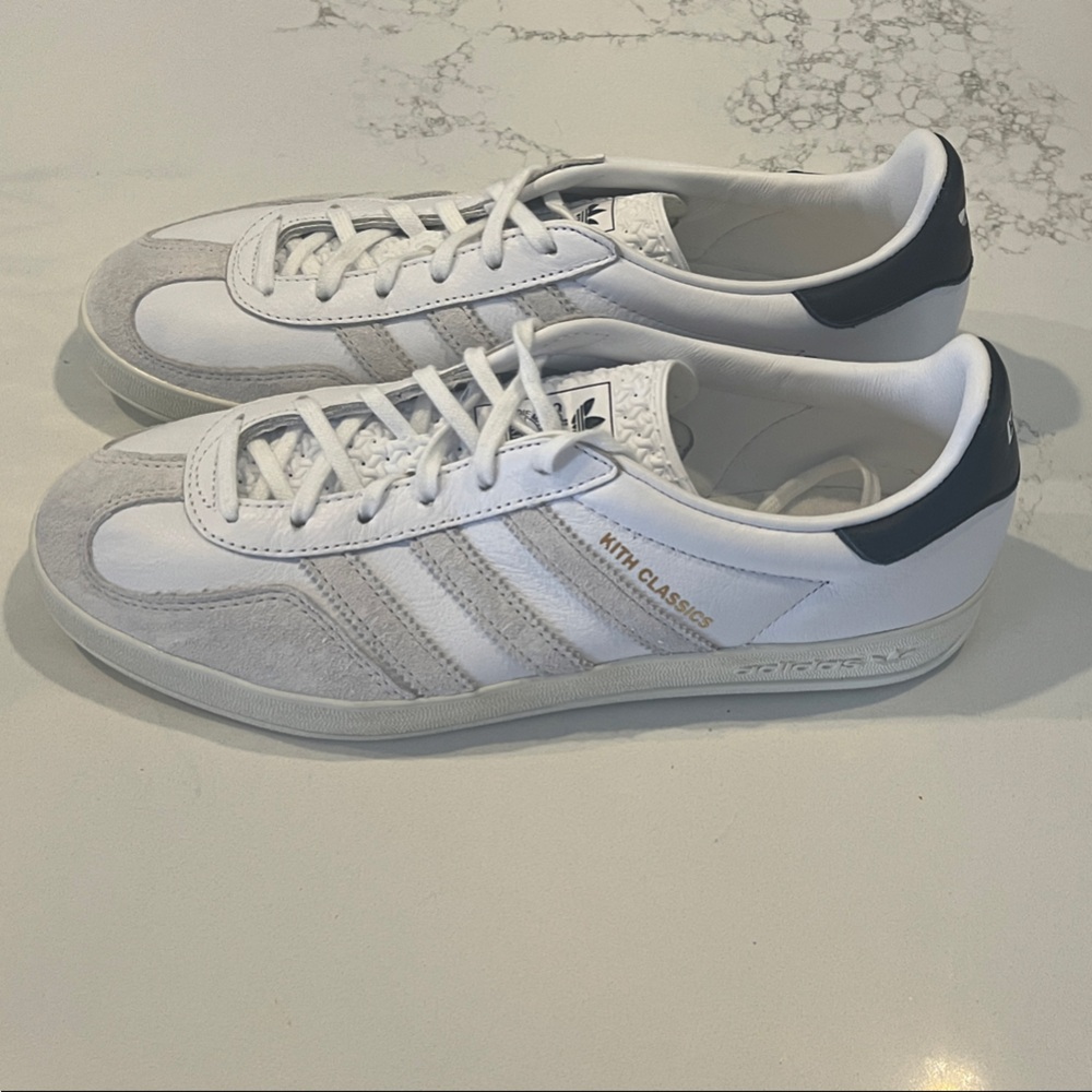 Kith x Adidas Gazelle White and Blue Size Women Size 8, Men Size 7